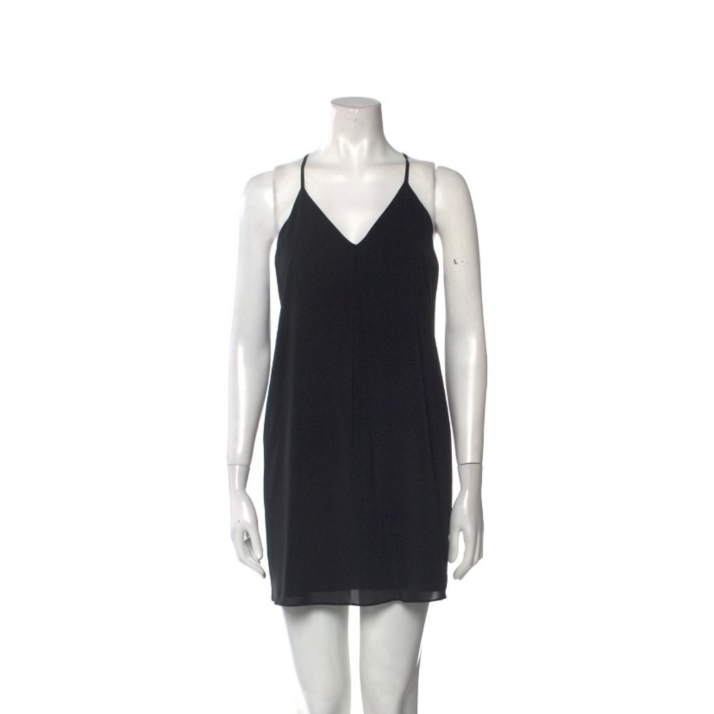 Alice and Olivia Silk Mini Dress Black (Small)